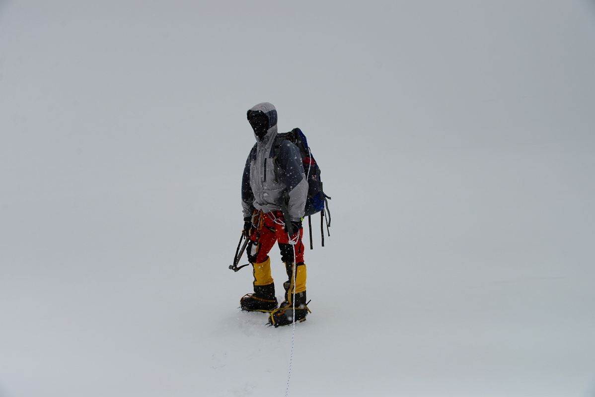 61 Climbing Sherpa Lal Singh Tamang In A Whiteout On The Raphu La On Our Day Trip From Mount Everest North Face ABC